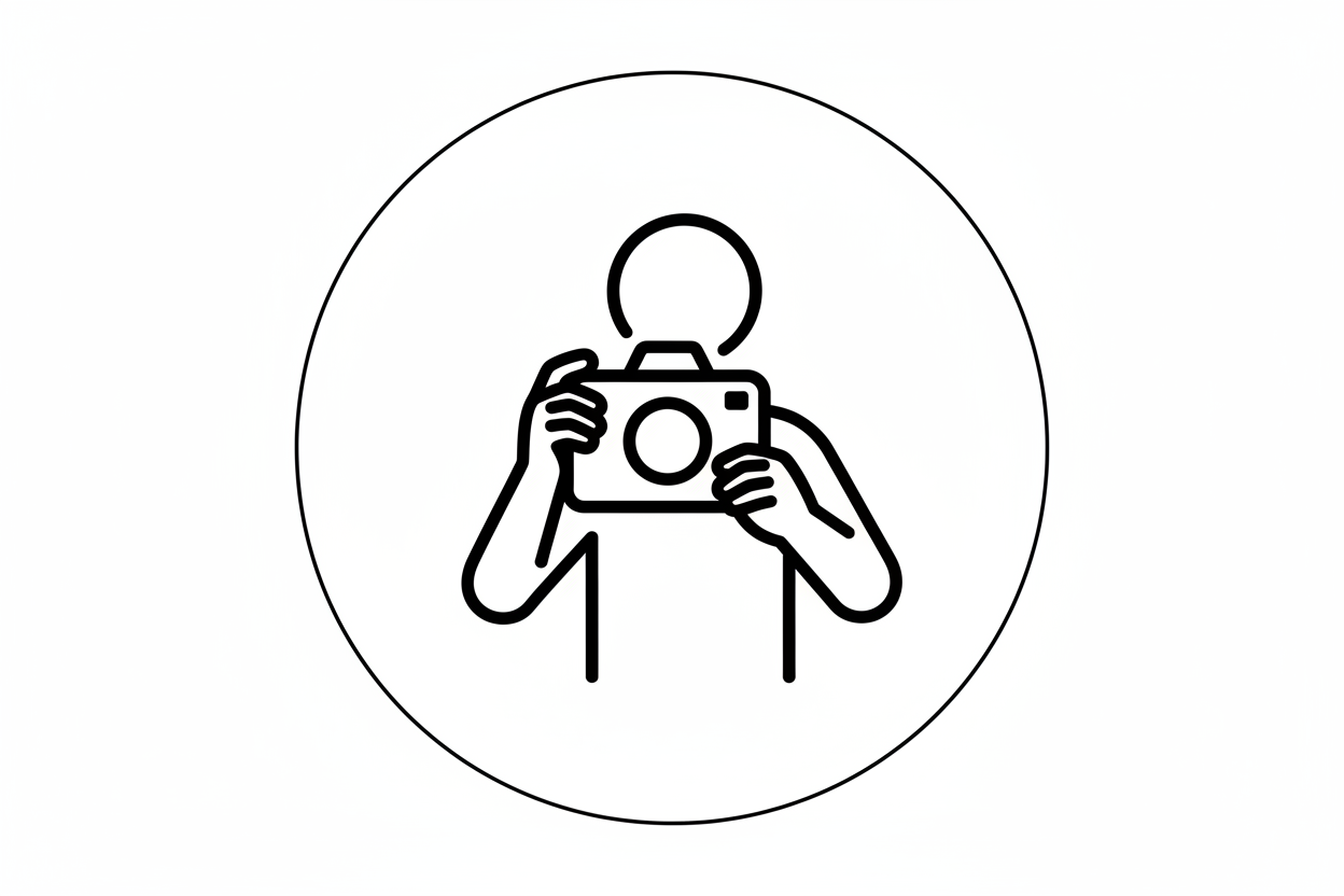 icon of photographer holding camera